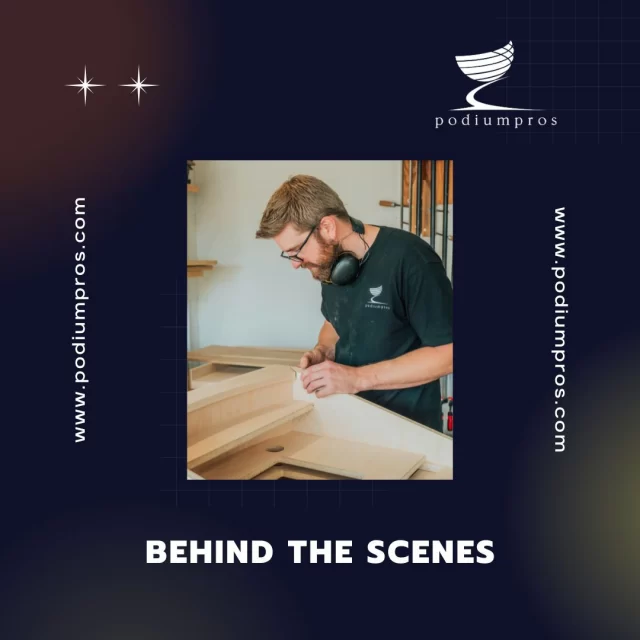 Behind the Scenes:  Our team is hard at work crafting custom lecterns for the new year.  We're excited to bring your vision to life!  https://www.podiumpros.com/  #PodiumPros #CustomCraftsmanship #MadeInOntario #Podiums #Lecterns