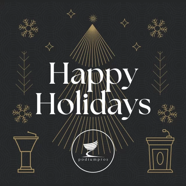 Happy Holidays from Podium Pros! Wishing you a season filled with joy, laughter, and memorable moments. 🎄  https://www.podiumpros.com/  #PodiumPros #HappyHolidays #SeasonGreetings #Podiums #Lecterns